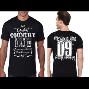T-Shirt « Country » Noir - Véronique Labbé
