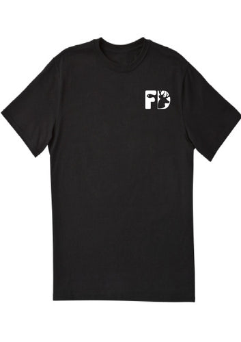 T-shirt noir -  petit logo « FD » - Francis Degrandpré